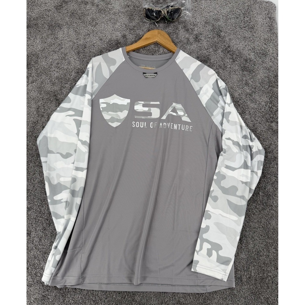 USA Soul Of Adventure Long Sleeve Fishing Shirt Realtree Camo Sunglasses Bundle